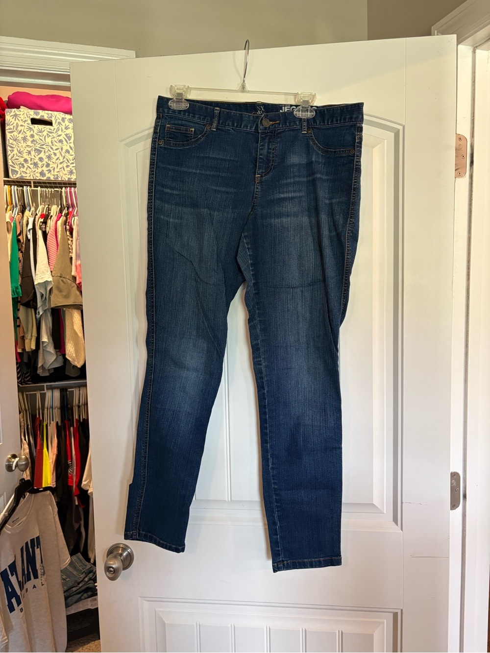 New York & Company Dark Blue Skinny Jeans